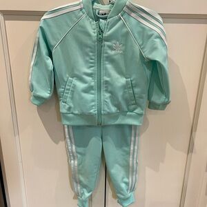 Adidas Light Green tracksuit 12m